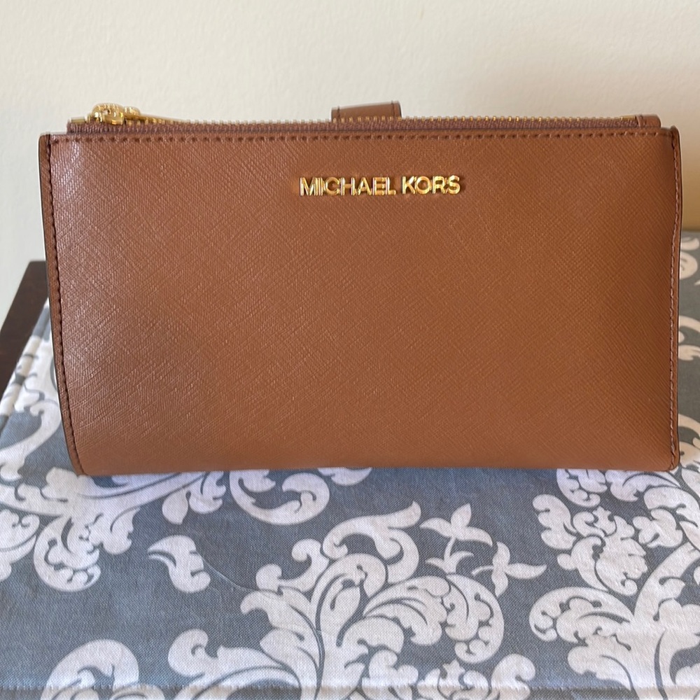 Michael Kors caramel colored wallet